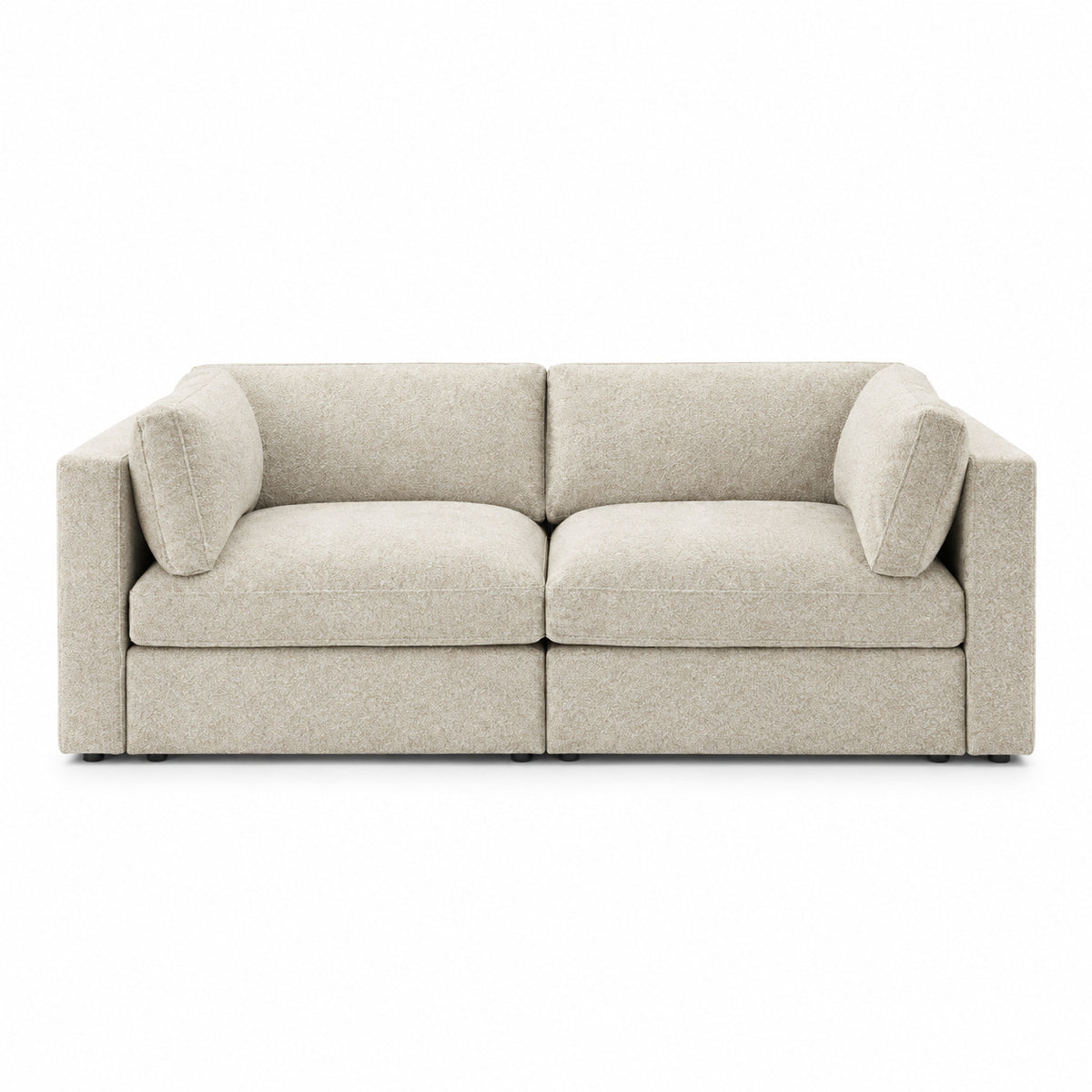Bellano 2 Seater Sofa — boucle Meringue — Box — Supportive memory foam