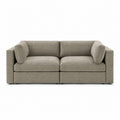 Bellano 2 Seater Sofa — luxe chenille Summer Beach — Box — Supportive memory foam