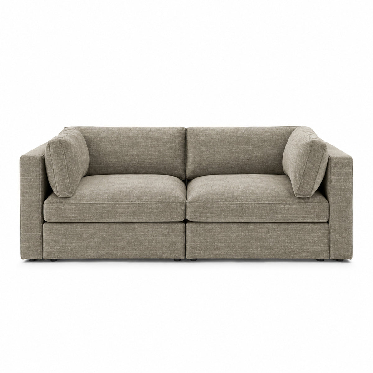 Bellano 2 Seater Sofa — luxe chenille Summer Beach — Box — Supportive memory foam