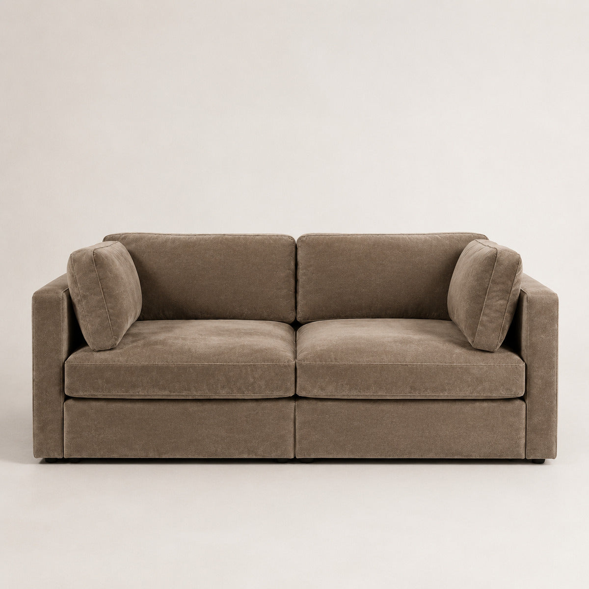 Bellano 2 Seater Sofa in Coffee Luxe Chenille