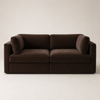 Bellano 2 Seater Sofa in Double Espresso Luxe Chenille