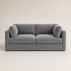 Bellano 2 Seater Sofa in Luxe Steel Grey Luxe Chenille
