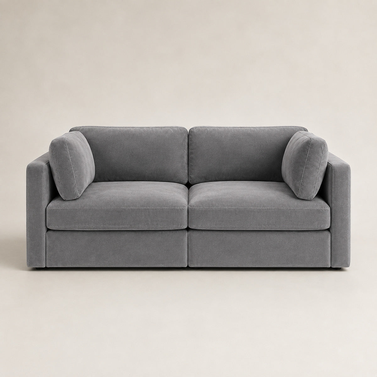 Bellano 2 Seater Sofa in Luxe Steel Grey Luxe Chenille