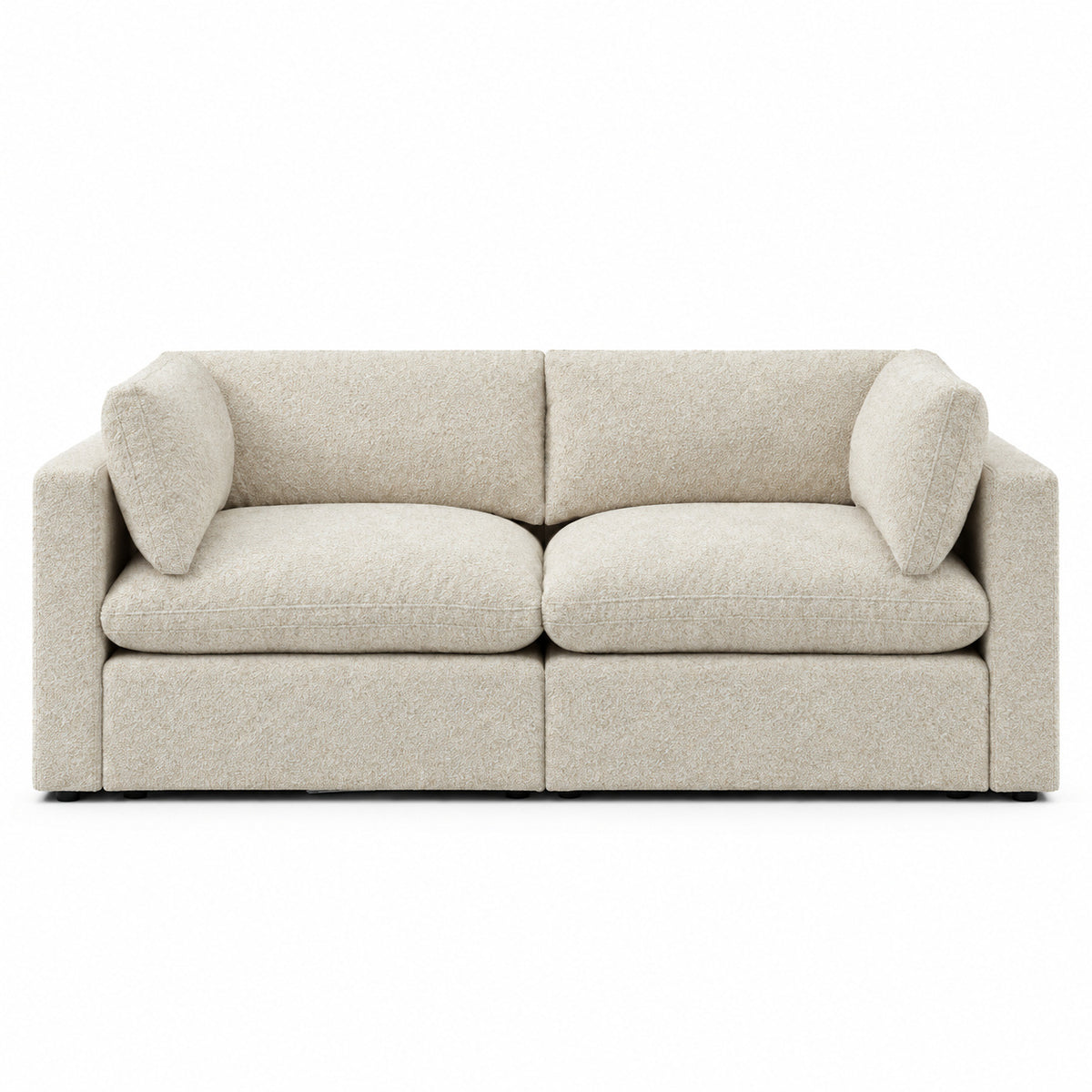 Bellano 2 Seater Sofa — boucle Meringue — Pillow — Extra-soft fibre & feather