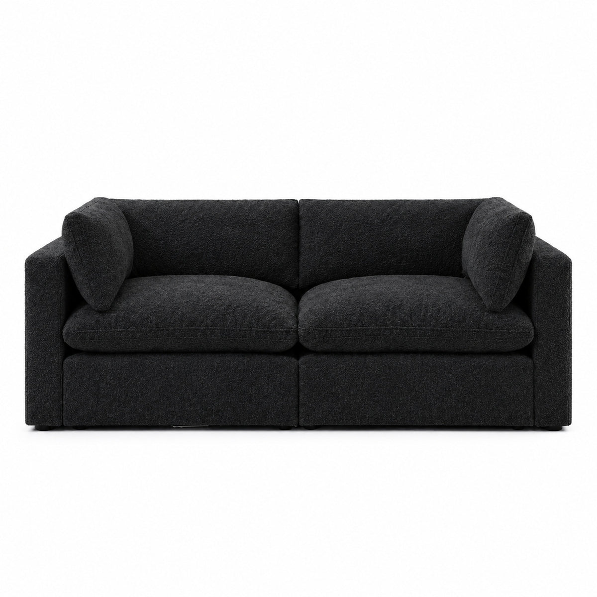 Bellano 2 Seater Sofa — boucle Midnight — Pillow — Extra-soft fibre & feather