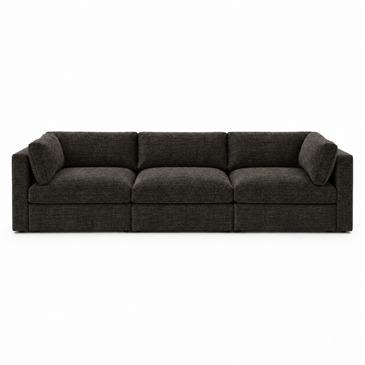 Bellano 3 Seater Sofa — Luxe Chenille double espresso — supportive box cushions