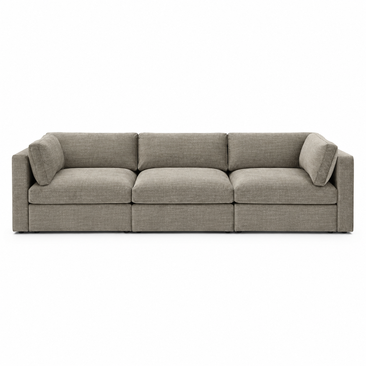 Bellano 3 Seater Sofa — Luxe Chenille summer beach — supportive box cushions