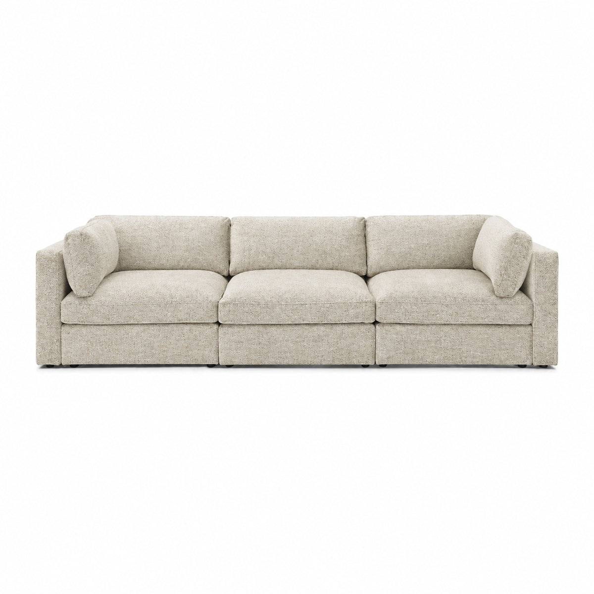 Bellano 3 Seater Sofa – boucle meringue – box cushions