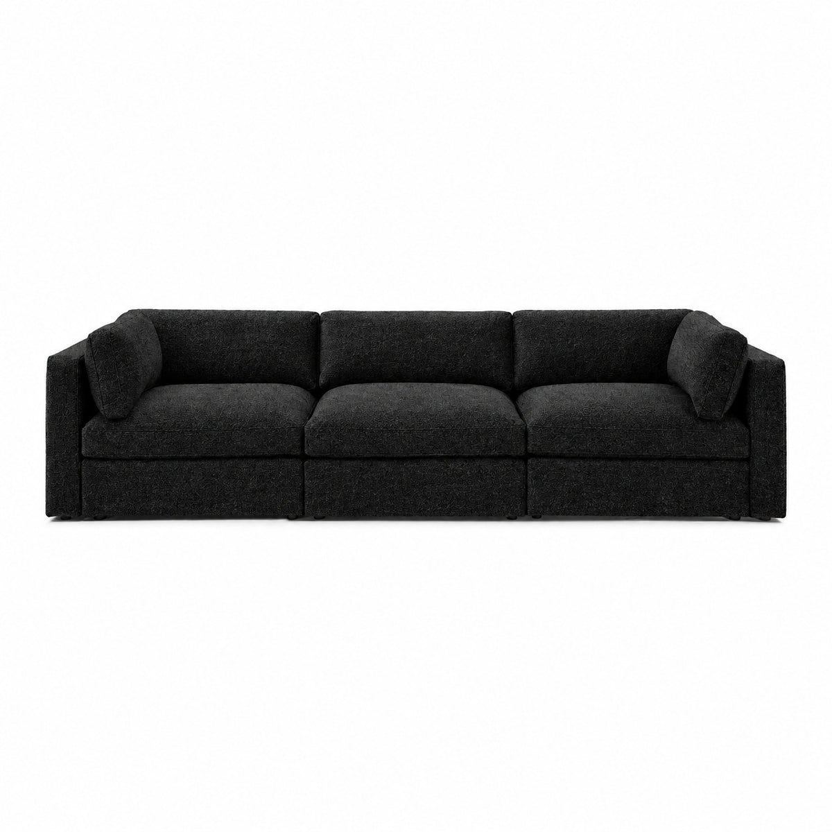Bellano 3 Seater Sofa – boucle midnight – box cushions