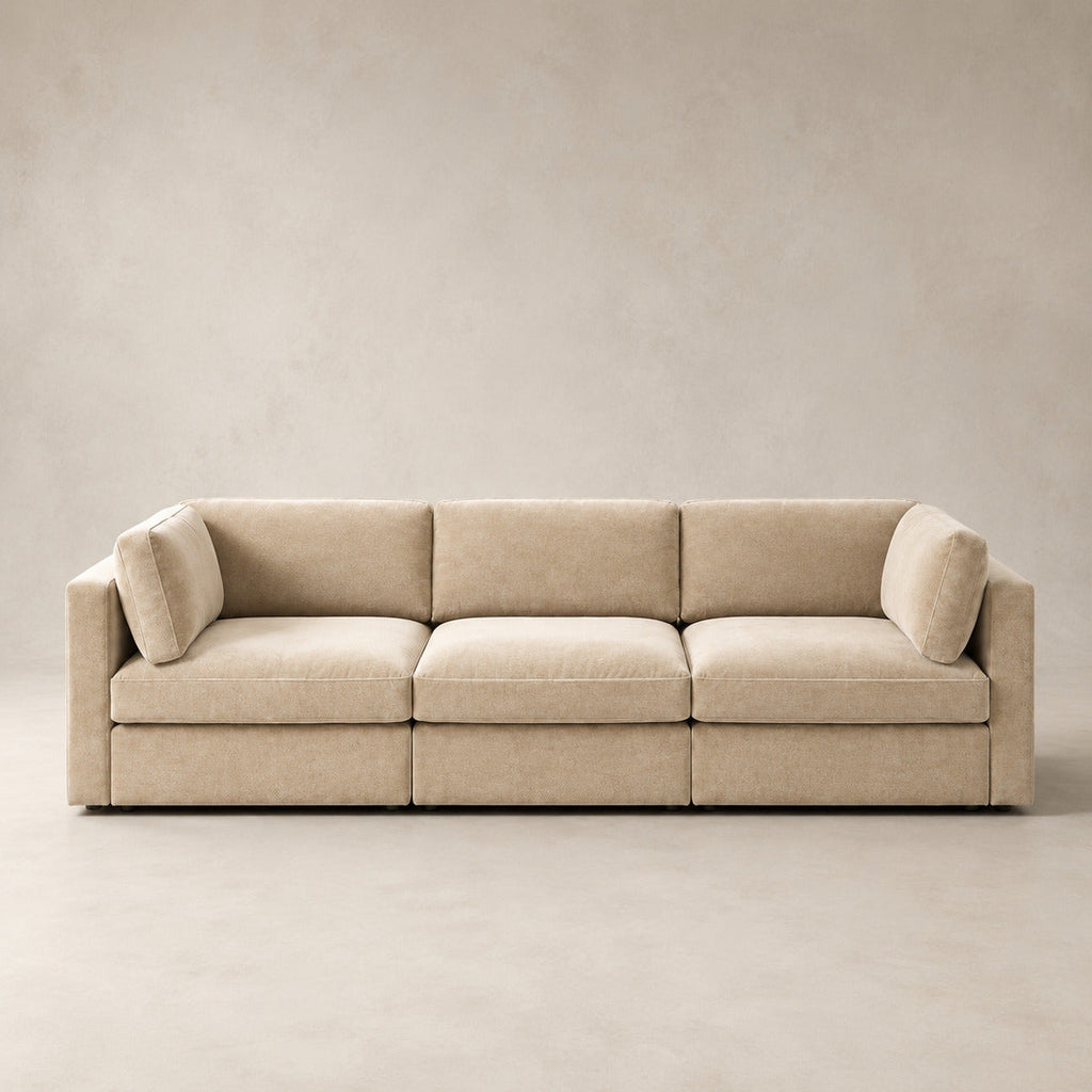 Bellano 3 Seater Sofa in Summer Beach Luxe Chenille