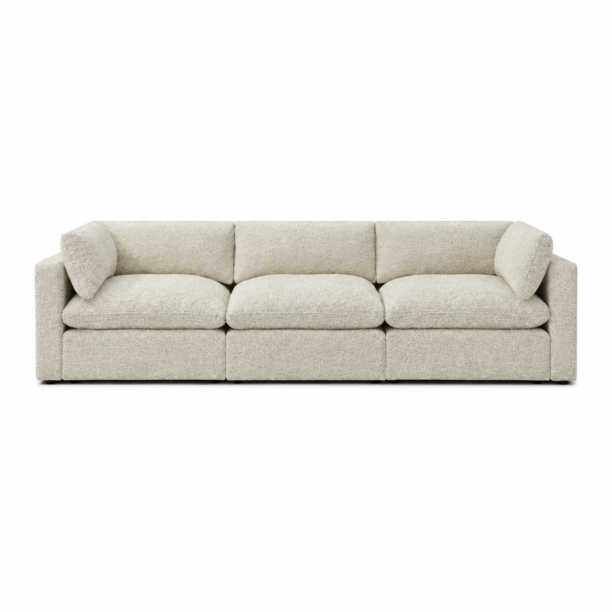 Bellano 3 Seater Sofa – boucle meringue – pillow cushions