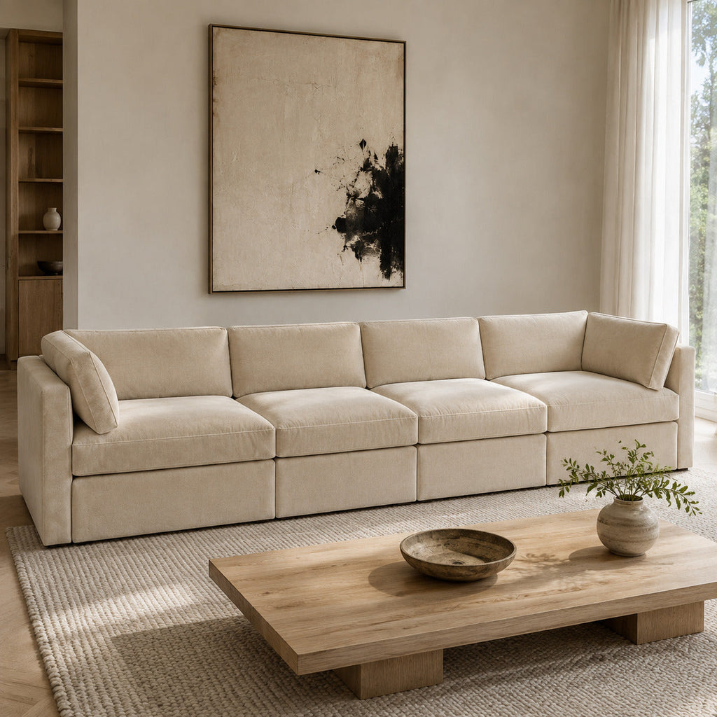Bellano 4 Seater Sofa in a light contemporary living room