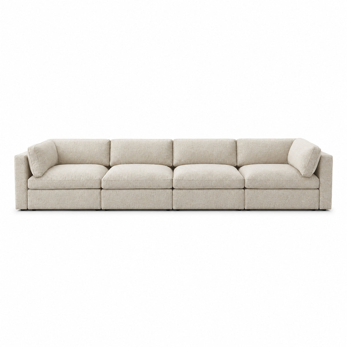Bellano 4 Seater Sofa — boucle Meringue — Box — Supportive memory foam