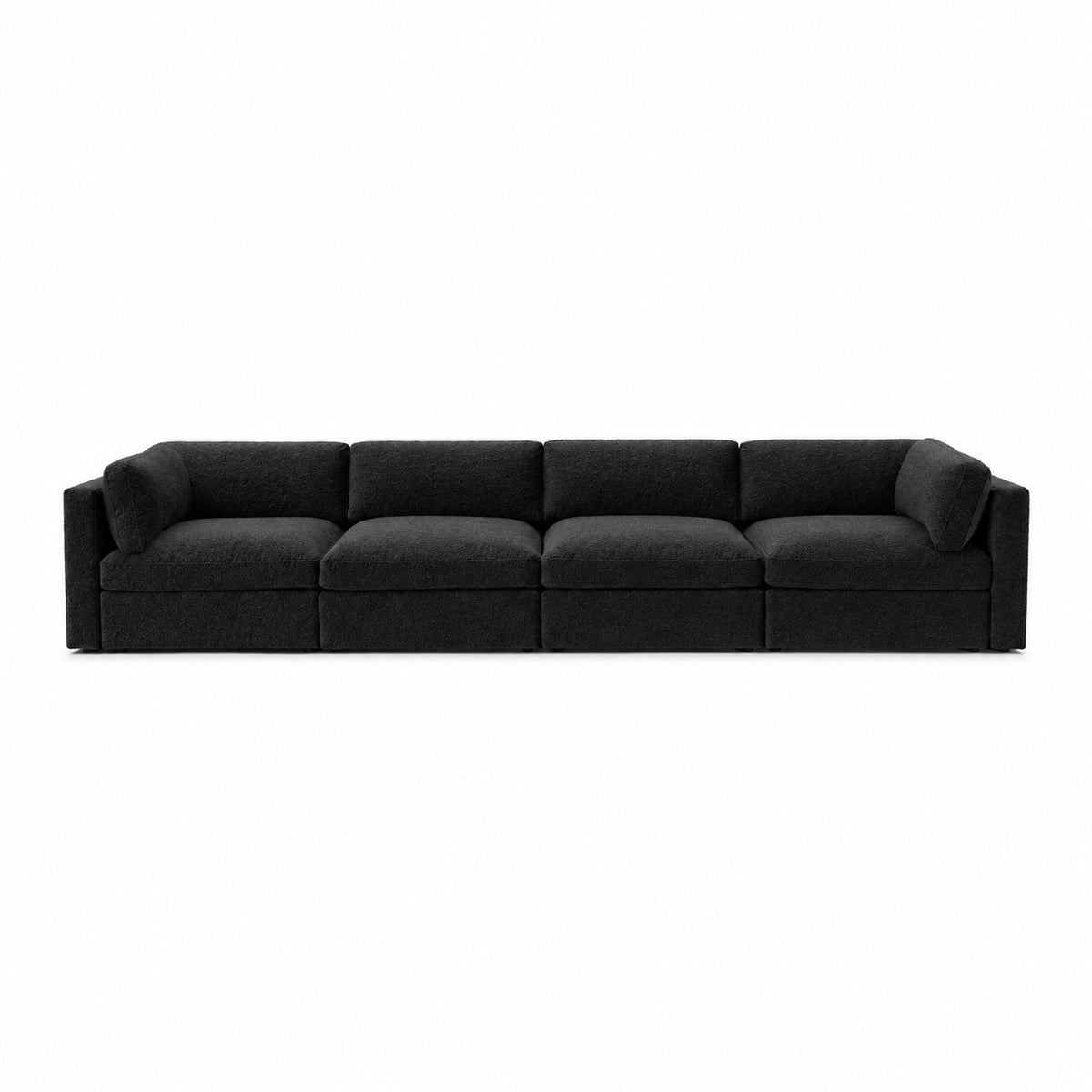 Bellano 4 Seater Sofa — boucle Midnight — Box — Supportive memory foam