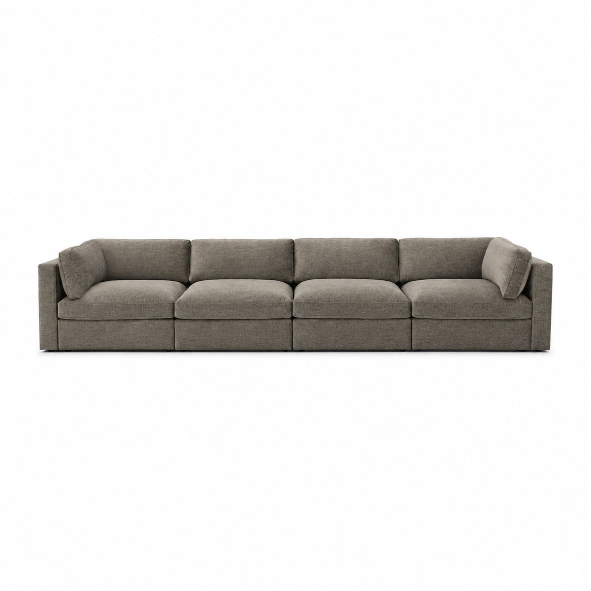 Bellano 4 Seater Sofa — luxe chenille Crimsy Truffle — Box — Supportive memory foam