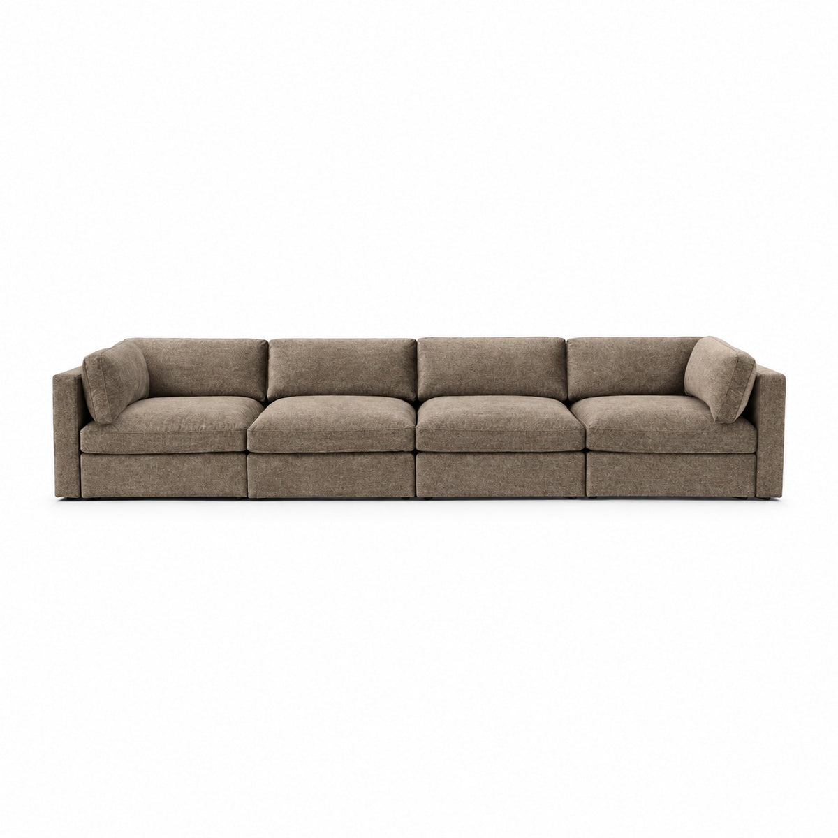 Bellano 4 Seater Sofa — luxe chenille Mocha — Box — Supportive memory foam