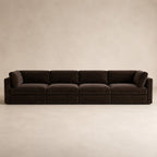 Bellano 4 Seater Sofa in Double Espresso Luxe Chenille