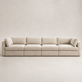 Bellano 4 Seater Sofa in Summer Beach Luxe Chenille
