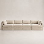 Bellano 4 Seater Sofa in Summer Beach Luxe Chenille