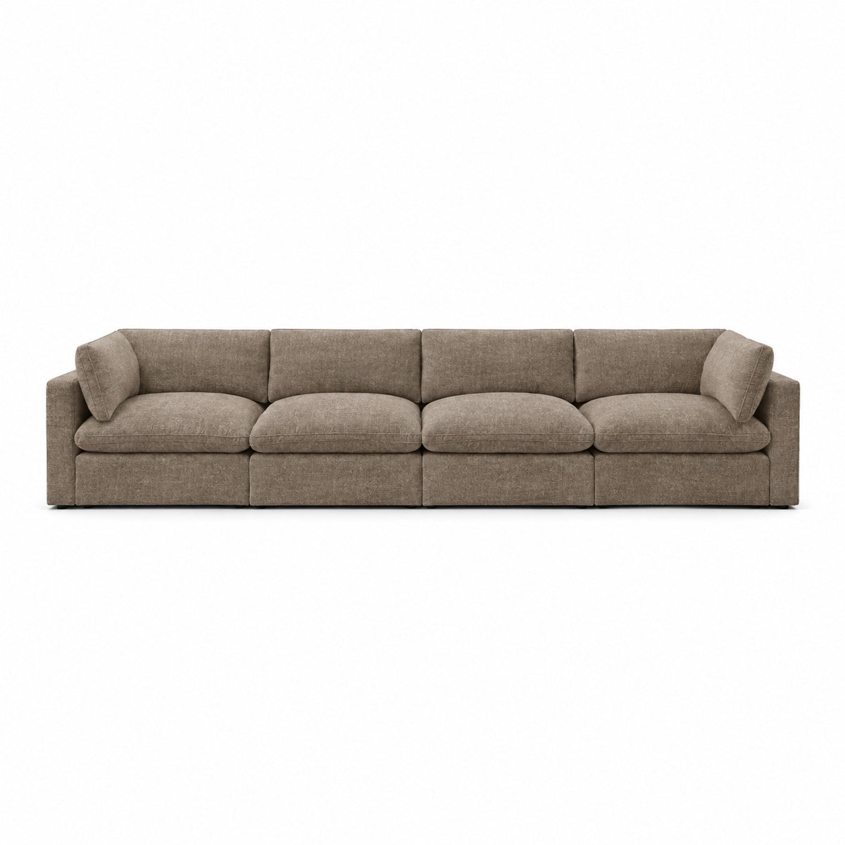 Bellano 4 Seater Sofa — luxe chenille Mocha — Pillow — Extra-soft fibre & feather