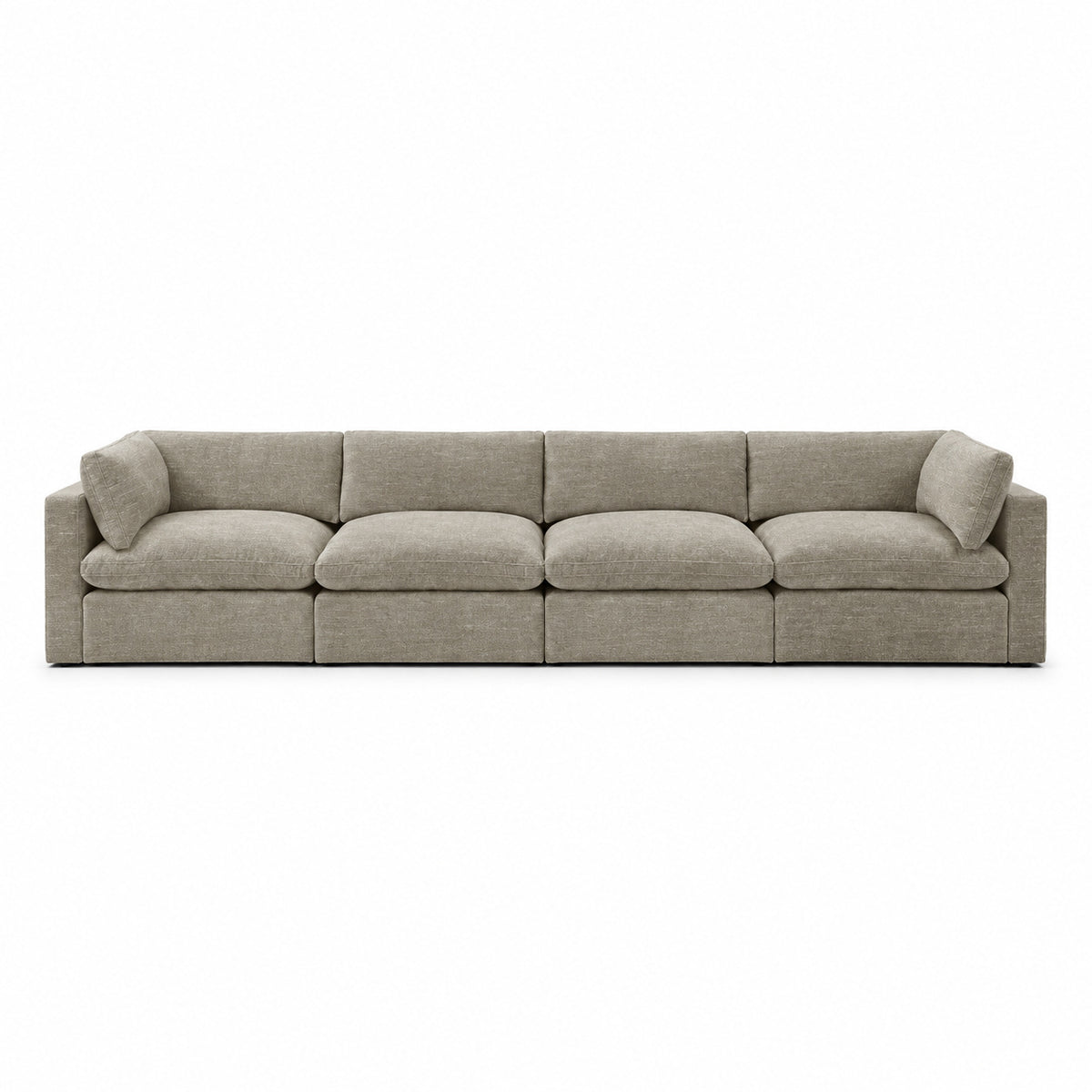 Bellano 4 Seater Sofa — luxe chenille Summer Beach — Pillow — Extra-soft fibre & feather