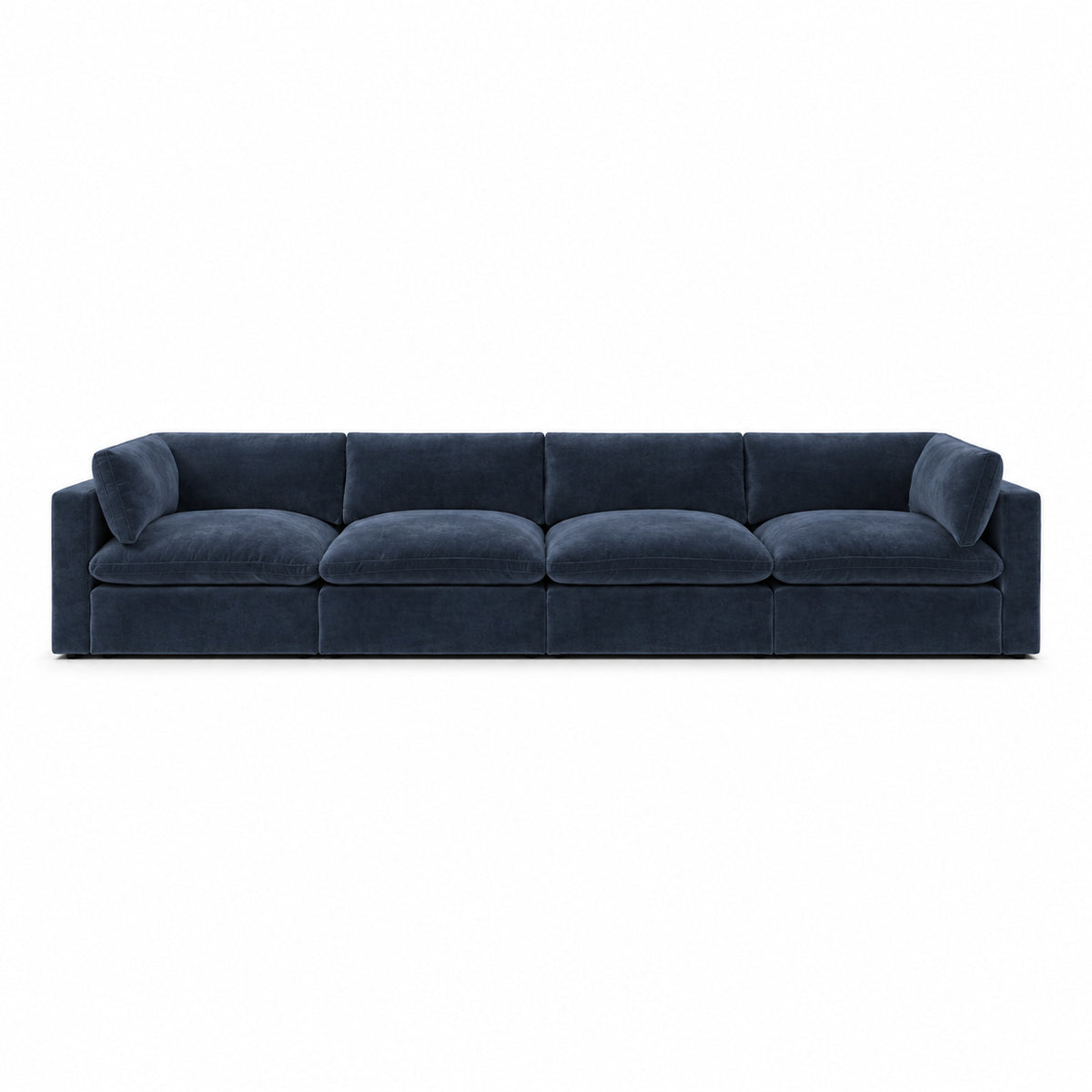 Bellano 4 Seater Sofa — plush velvet Pacific — Pillow — Extra-soft fibre & feather