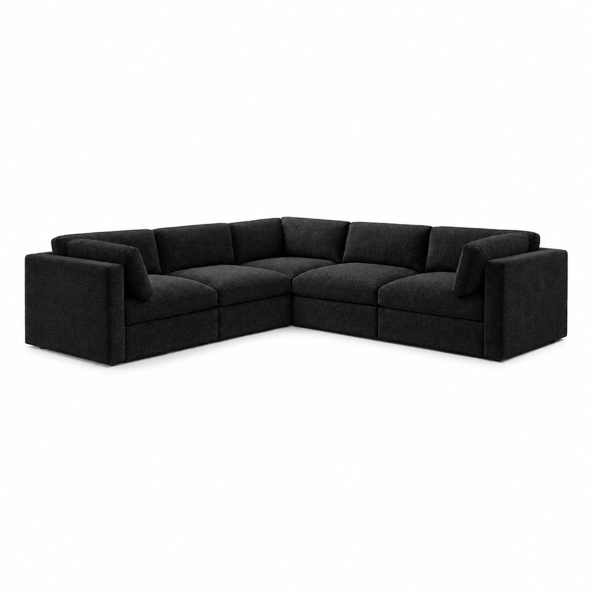 Bellano Corner Sofa — Bouclé Midnight — Box — Supportive memory foam