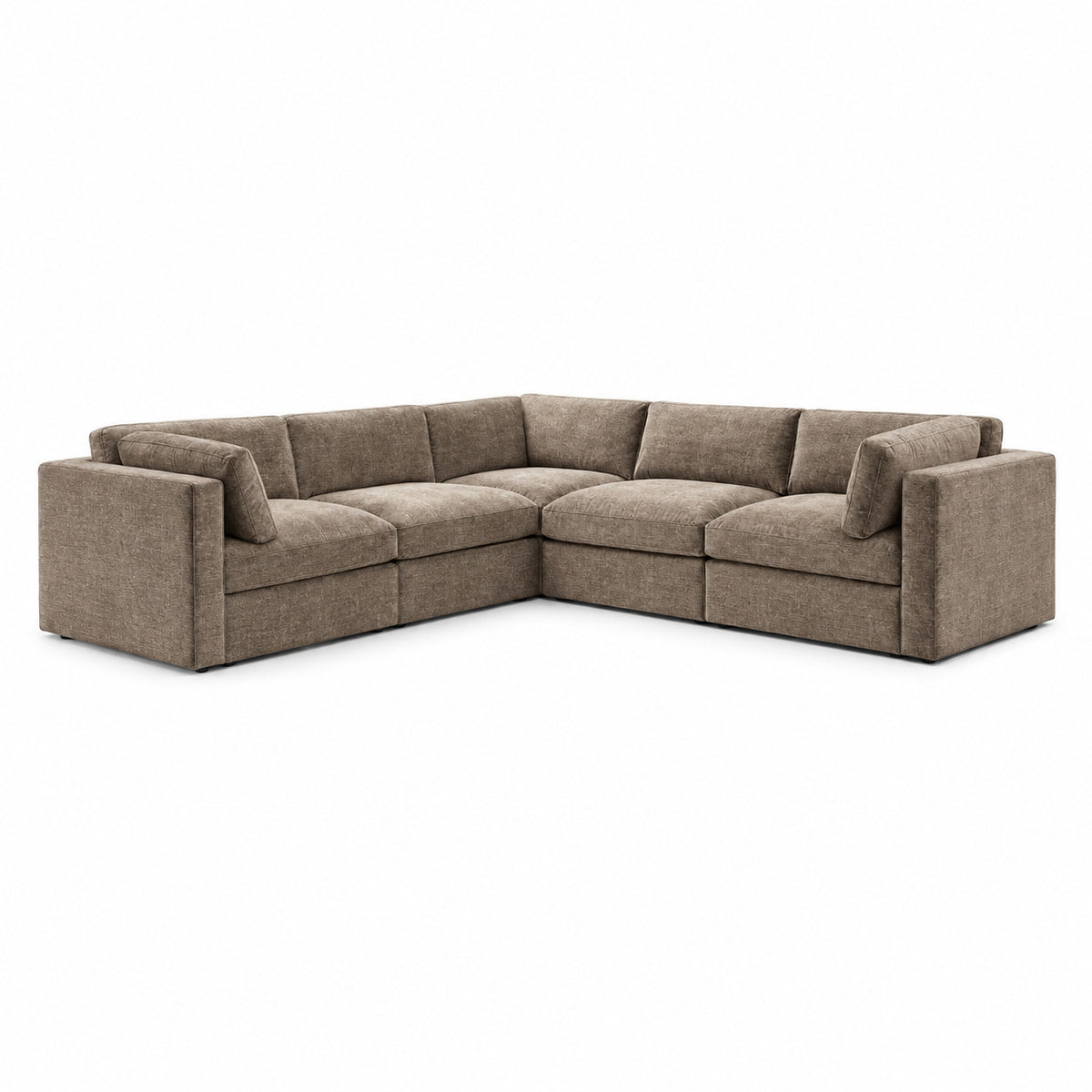 Bellano Corner Sofa — Luxe Chenille Mocha — Box — Supportive memory foam