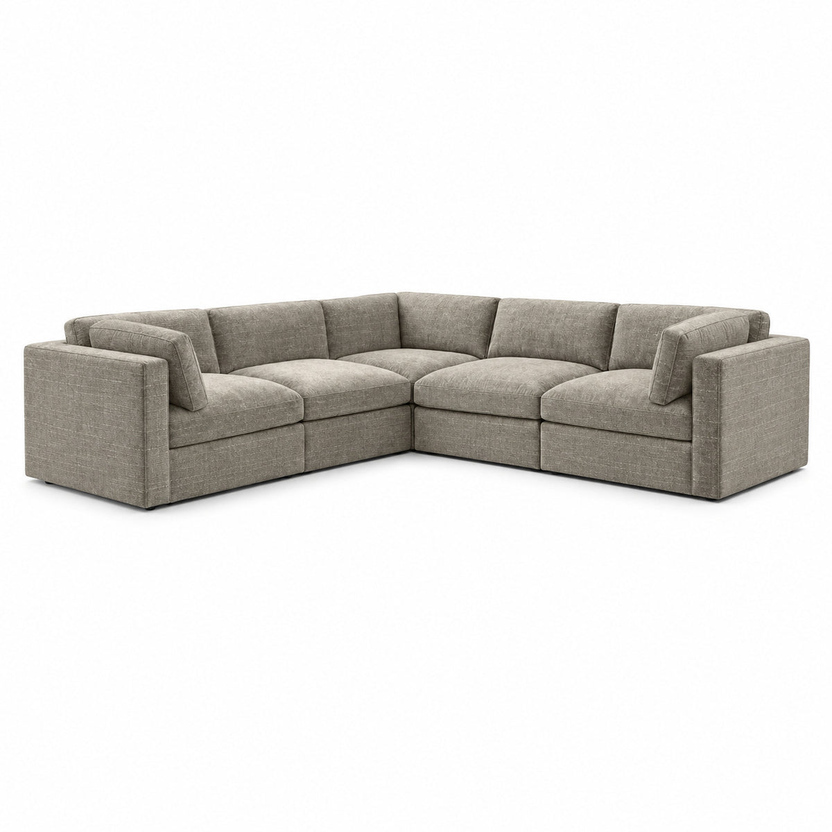 Bellano Corner Sofa — Luxe Chenille Summer Beach — Box — Supportive memory foam