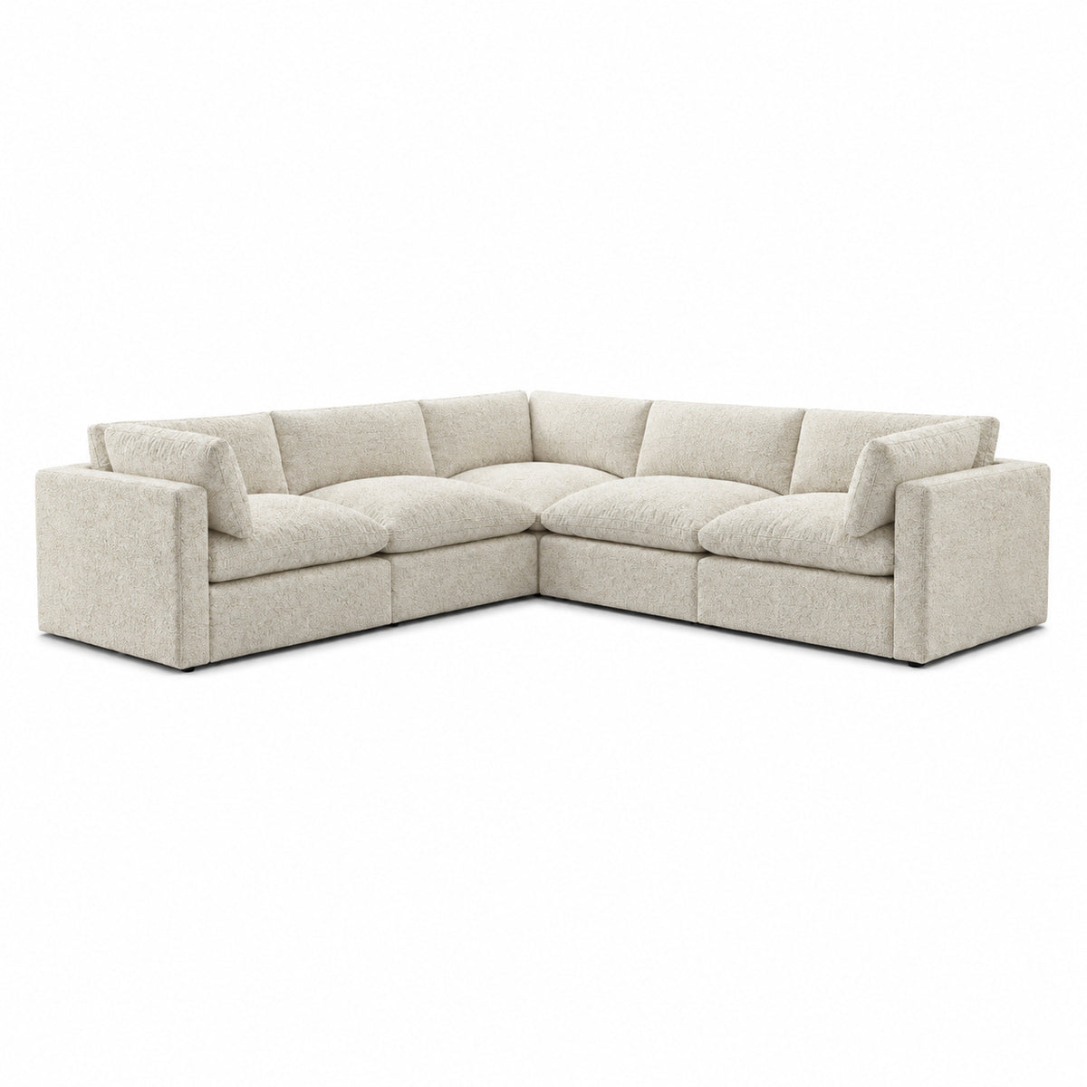 Bellano Corner Sofa — Bouclé Meringue — Pillow — Extra-soft fibre & feather