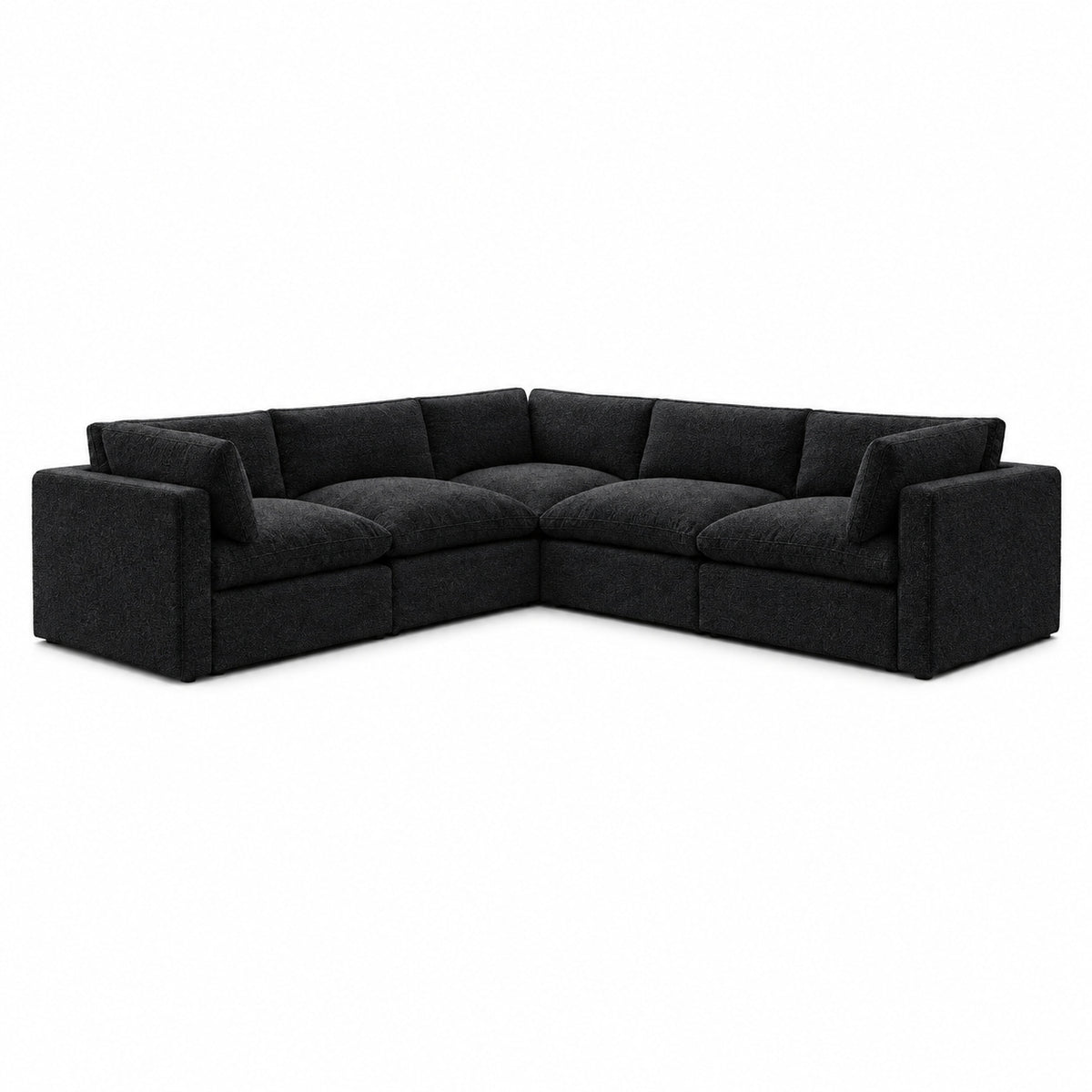 Bellano Corner Sofa — Bouclé Midnight — Pillow — Extra-soft fibre & feather