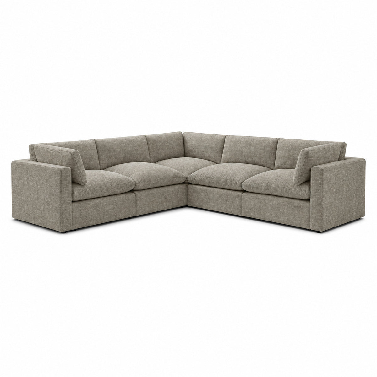 Bellano Corner Sofa — Luxe Chenille Summer Beach — Pillow — Extra-soft fibre & feather