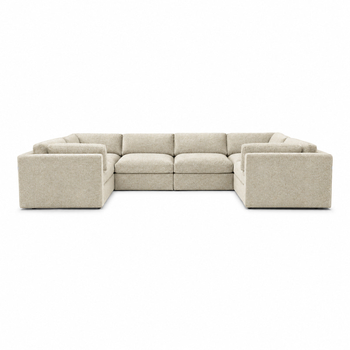Bellano Grand U-Shape Sofa — Bouclé Meringue — Box — Supportive memory foam