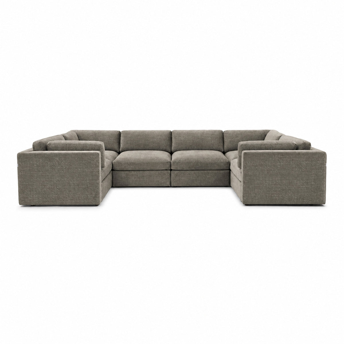 Bellano Grand U-Shape Sofa — Luxe Chenille Crimsy Truffle — Box — Supportive memory foam