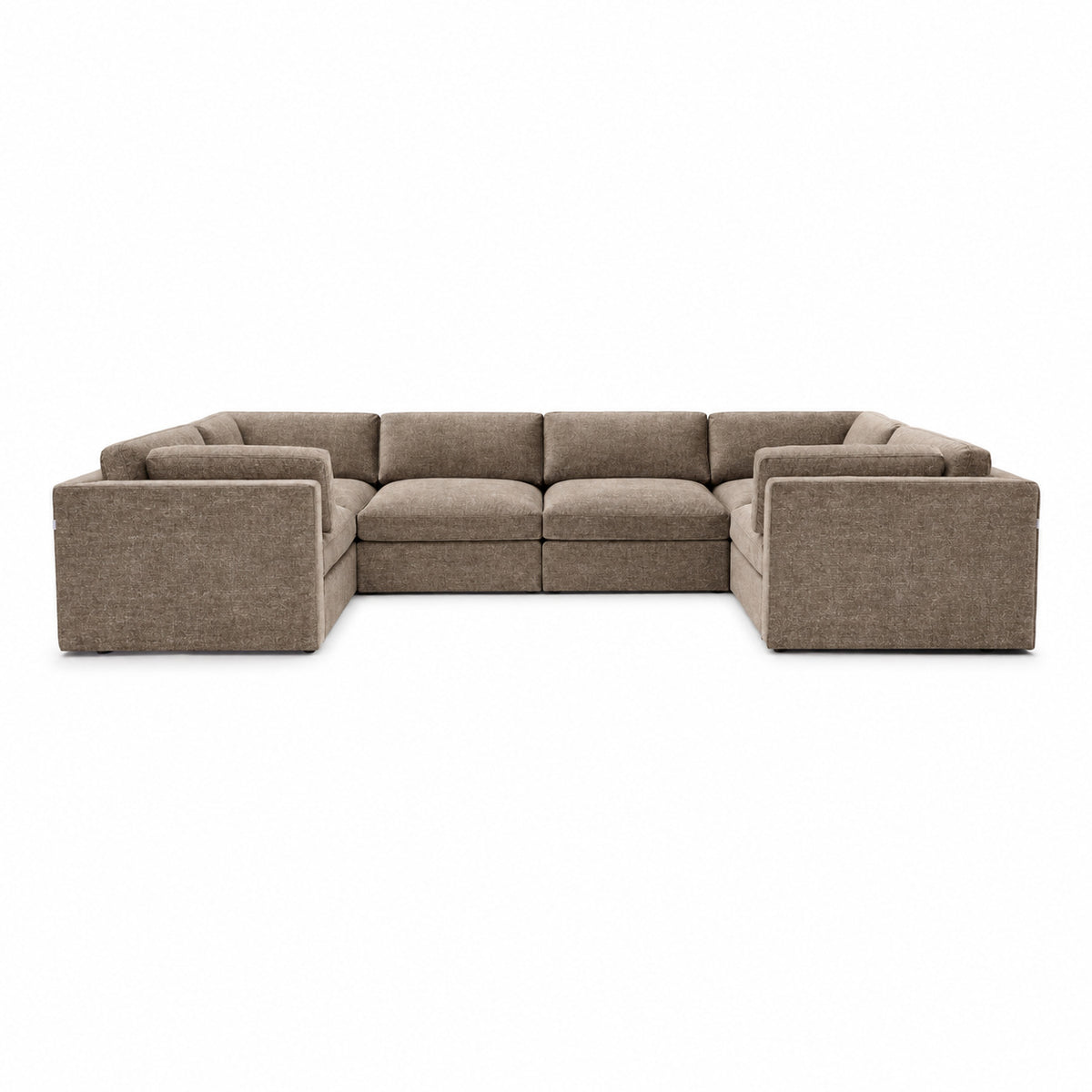 Bellano Grand U-Shape Sofa — Luxe Chenille Mocha — Box — Supportive memory foam