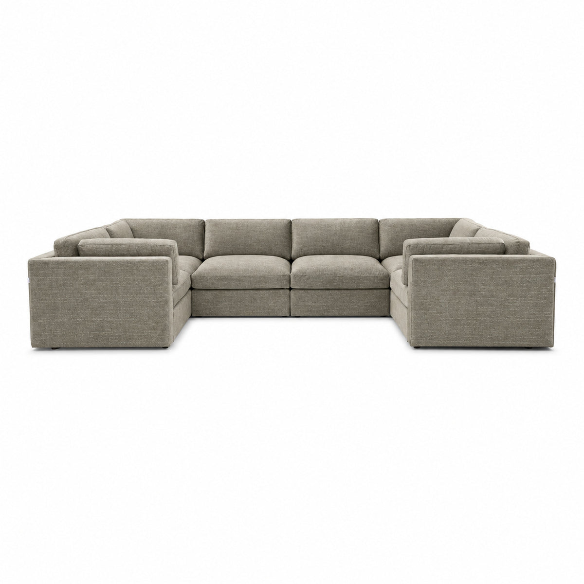 Bellano Grand U-Shape Sofa — Luxe Chenille Summer Beach — Box — Supportive memory foam
