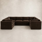 Bellano Grand U-Shape Sofa in Double Espresso Luxe Chenille