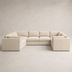 Bellano Grand U-Shape Sofa in Summer Beach Luxe Chenille