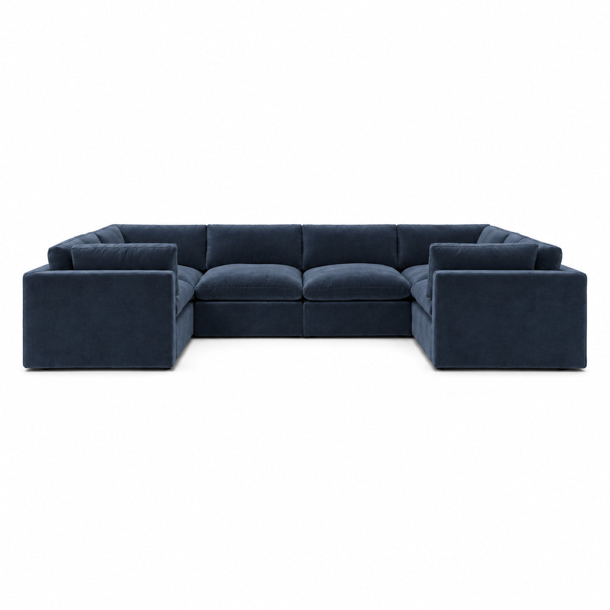 Bellano Grand U-Shape Sofa — Plush Velvet Pacific — Pillow — Extra-soft fibre & feather
