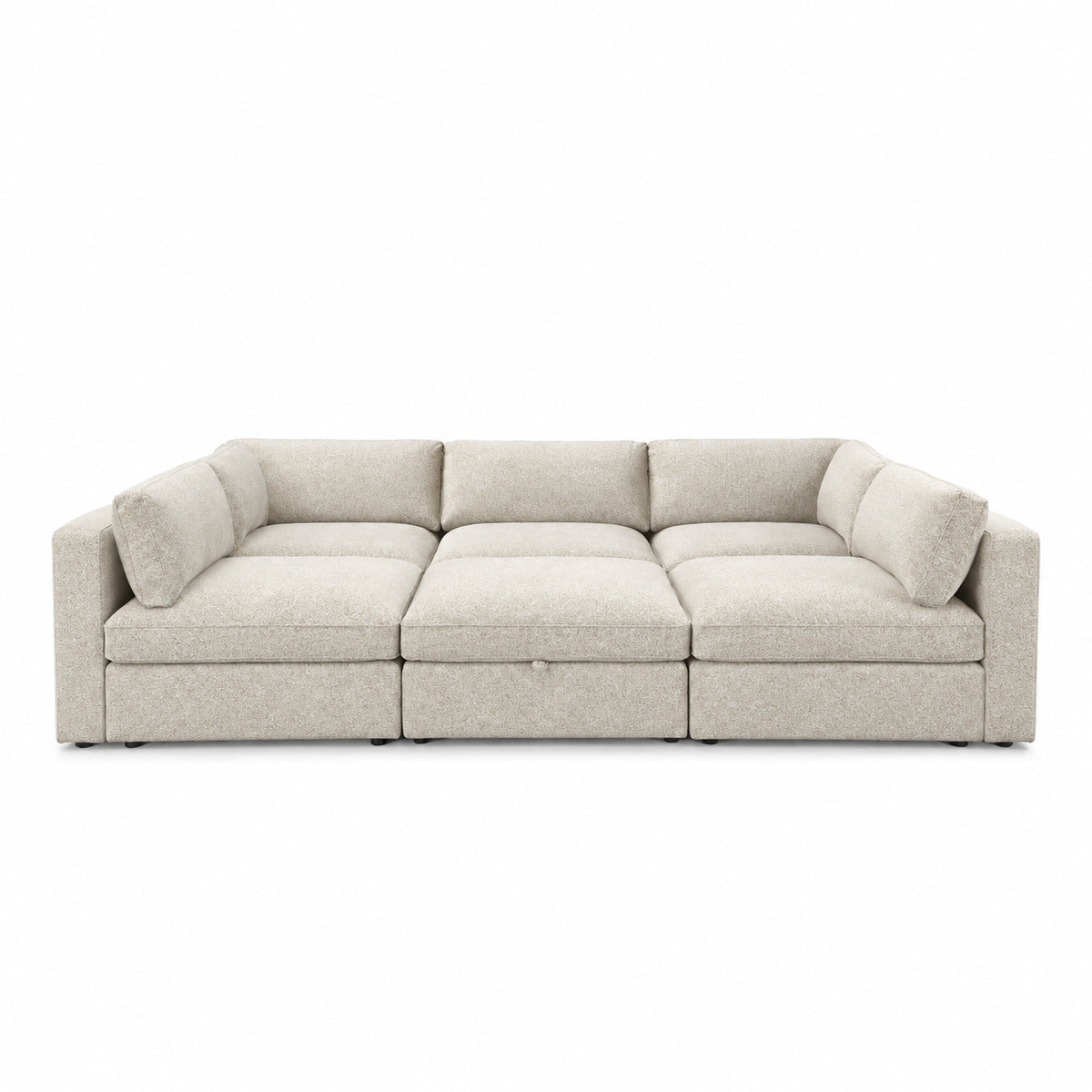 Bellano Pit Cinema Sofa — Bouclé Meringue — Box — Supportive memory foam