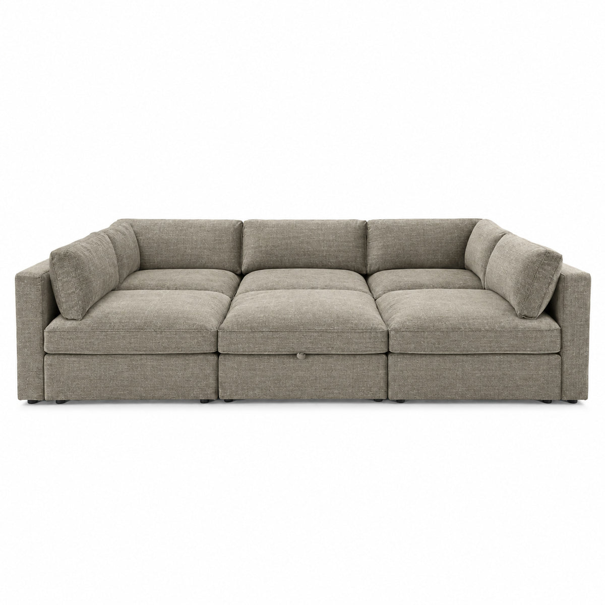 Bellano Pit Cinema Sofa — Luxe Chenille Summer Beach — Box — Supportive memory foam