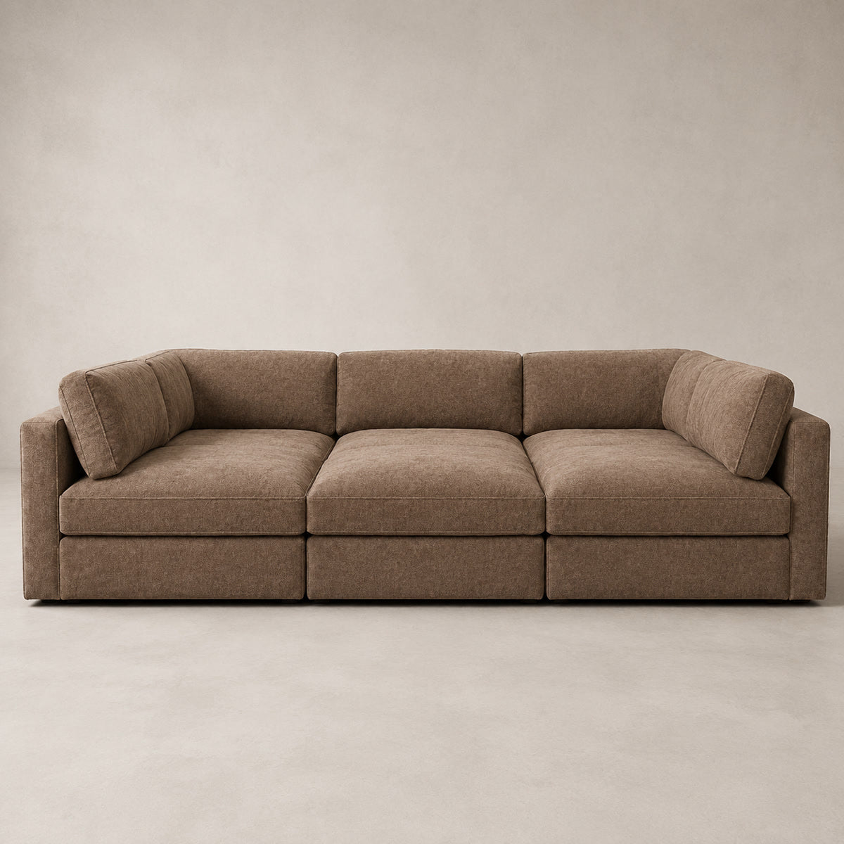 Bellano Pit Cinema Sofa in Coffee Luxe Chenille