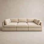 Bellano Pit Cinema Sofa in Summer Beach Luxe Chenille