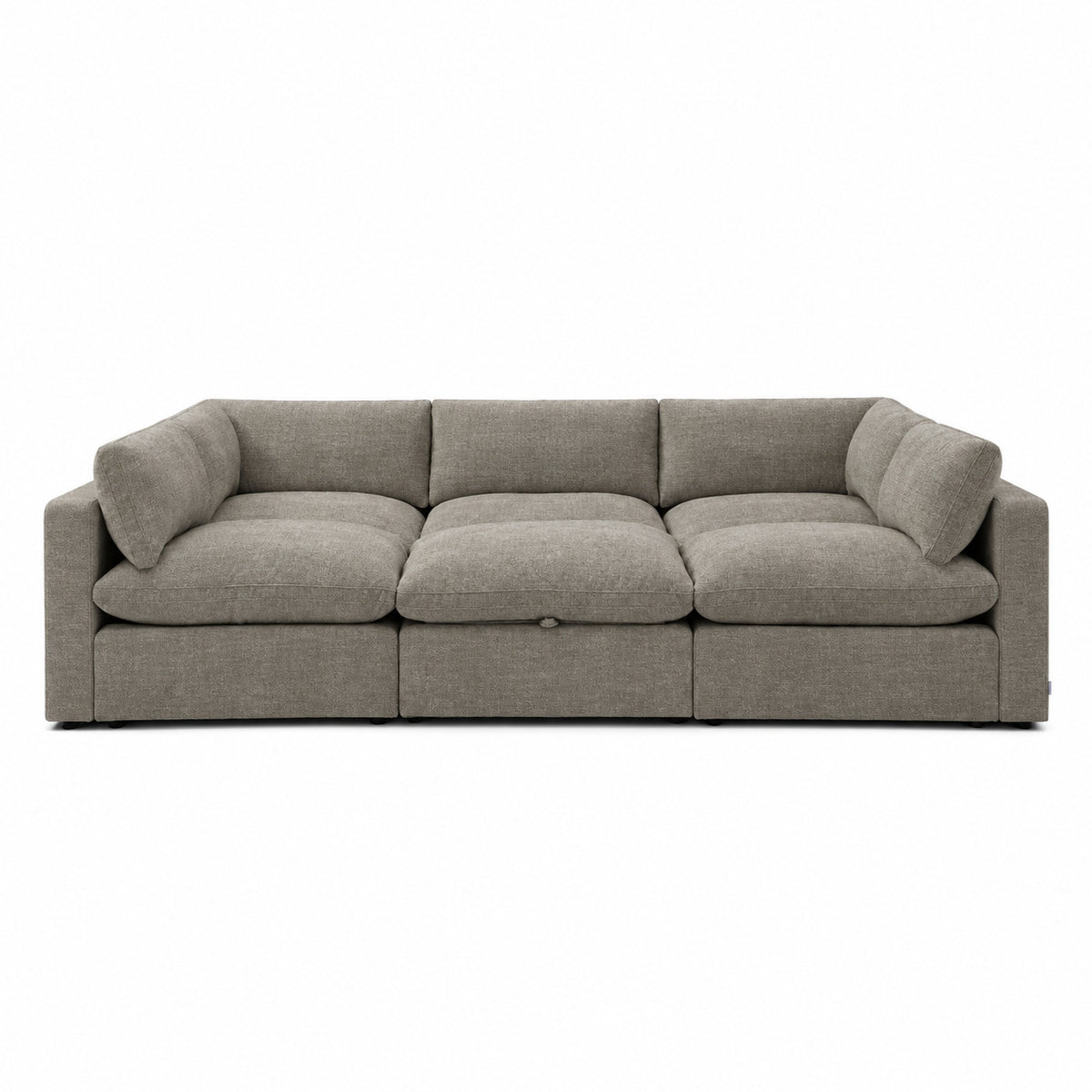 Bellano Pit Cinema Sofa — Luxe Chenille Crimsy Truffle — Pillow — Extra-soft fibre & feather