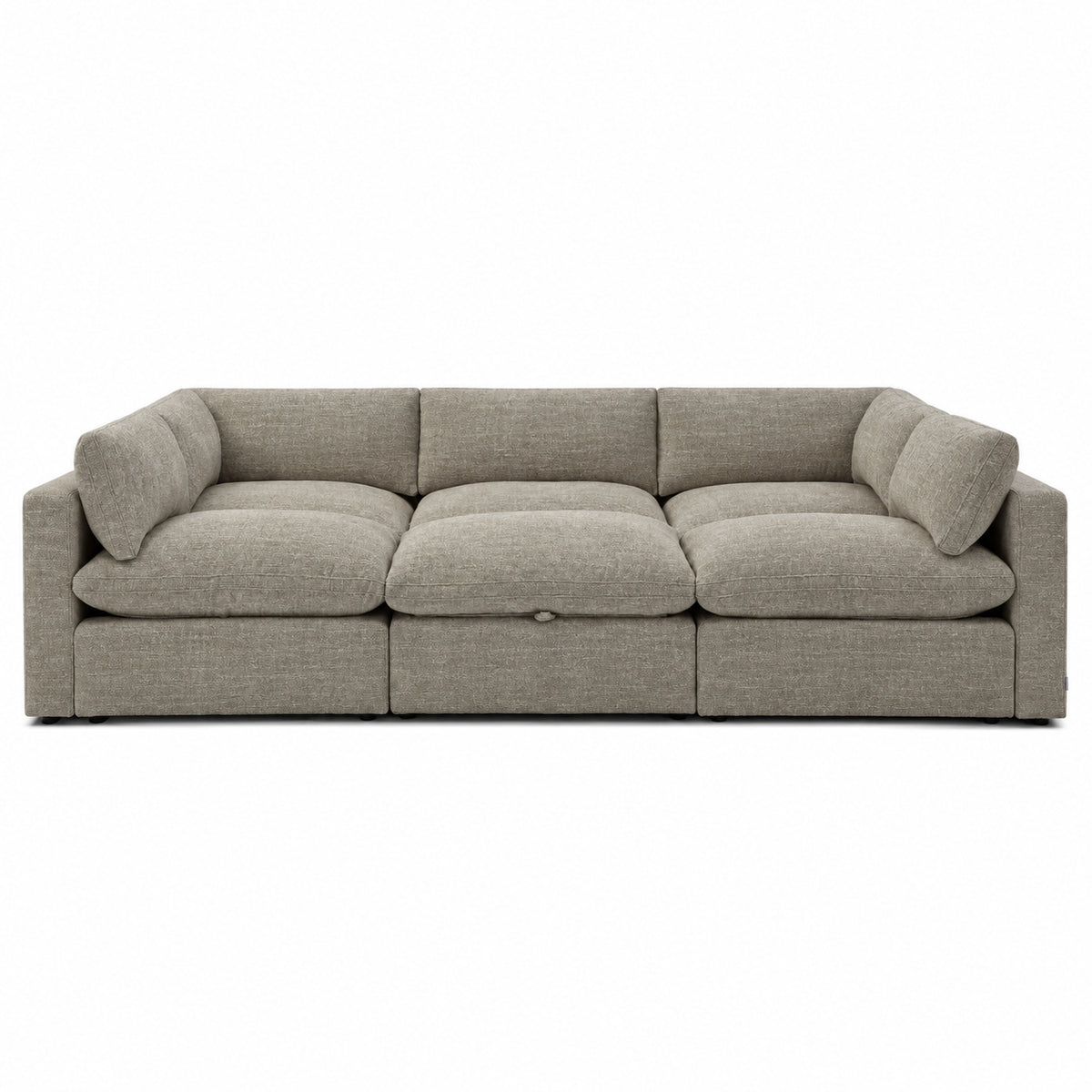 Bellano Pit Cinema Sofa — Luxe Chenille Summer Beach — Pillow — Extra-soft fibre & feather