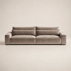 Luxury grey velvet sofa with modular design, perfect for modern living rooms
