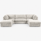 Bristol U Shape Corner Sofa — Light Neutral — cold light grey clean studio