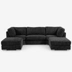 Bristol U Shape Corner Sofa — Midnight Noir — cold light grey clean studio