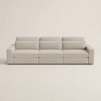 Modern beige 3-seater sofa with modular design, perfect for luxury living rooms