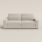 Modern beige two-seater sofa with modular design, ideal for luxury living rooms